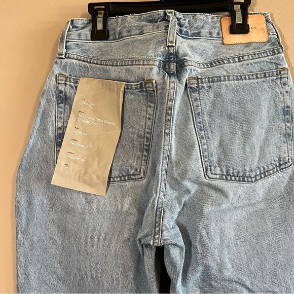 NWT Everlane Women’s 90’s Cheeky Straight Jean Vintage Sunbleached Blue Size 27 - Picture 8 of 13